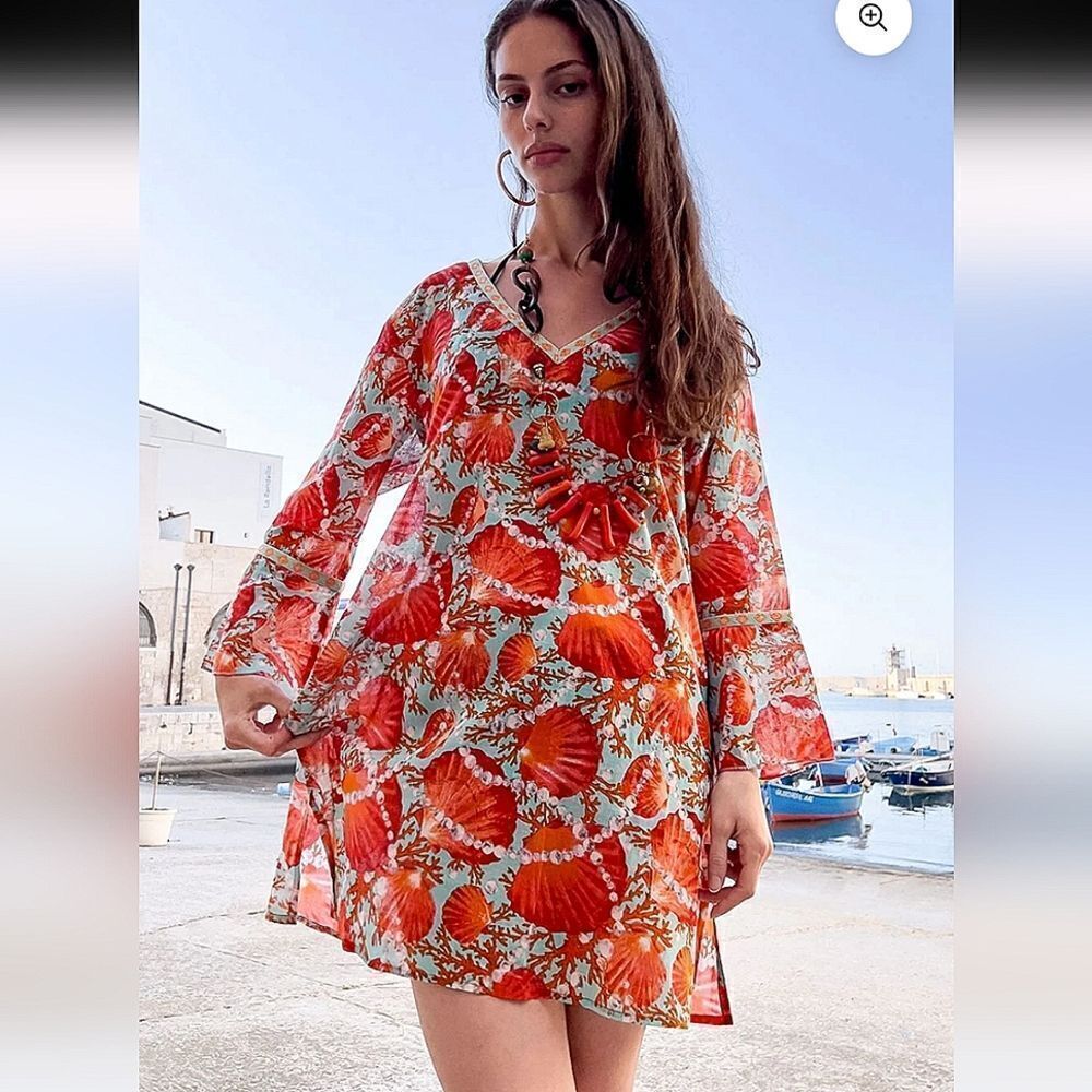 Debbie Katz Women's The Layne Tunic Cover-up Tunic Resortwear Size Small